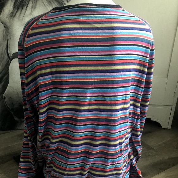 John Smedley Striped Multicoloured Sweater Men XL - Picture 3 of 5